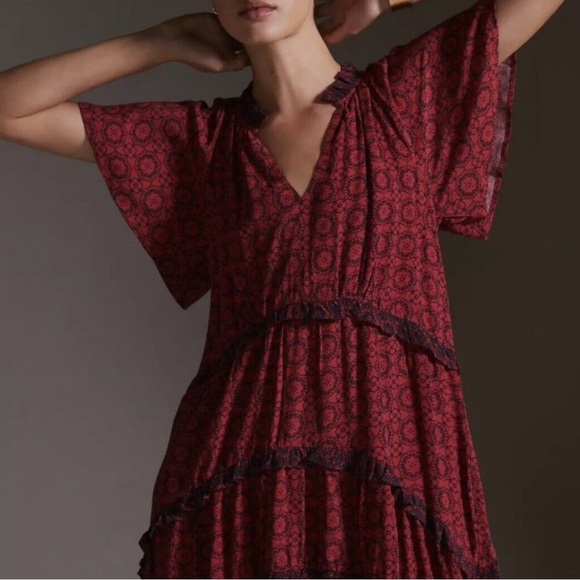 Anthropologie By Robin Tiered Dress M - Picture 2 of 7